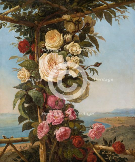 Pergola au dessus de Nice, ca 1860. Creator: Trachel, Hercule (1820-1872).
