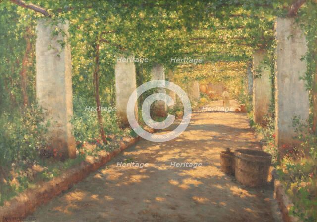 Pergola in Cocumella, Sorrento, 1922. Creator: Henry Brokman.