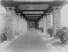 Pergola of home of Edmund Cogswell Converse, Greenwich, Connecticut, 1908. Creator: Frances Benjamin Johnston