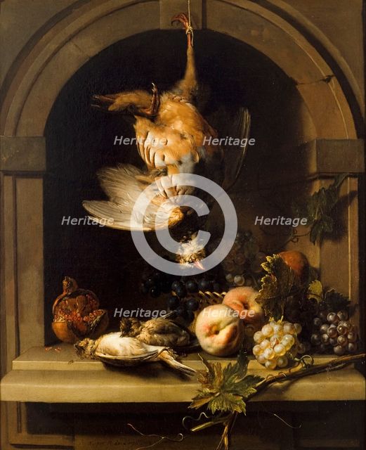Perdrix rouge dans une niche, between 1680 and 1685. Creator: Nicolas de Largilliere.