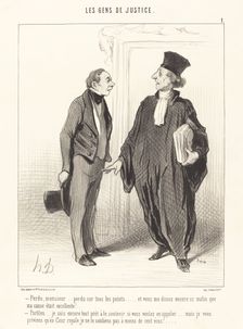 Perdu, monsieur... perdu sur tous les points..., 1845. Creator: Honore Daumier