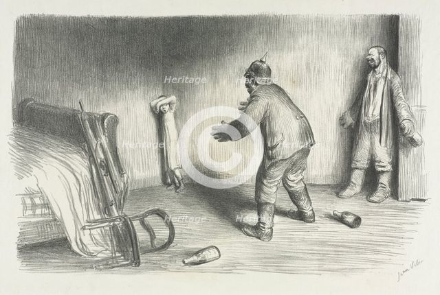 Perdue, 1914. Creator: Jean Veber (French, 1868-aft 1907).