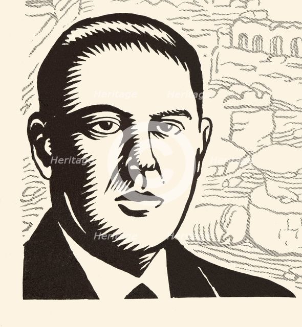 Pere Bosch Gimpera (1891-1974). Catalan historian and archaeologist. Drawing, 1934.