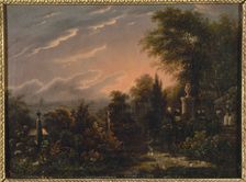 Pere-Lachaise cemetery, around 1820, current 20th arrondissement, between 1815 and 1825. Creator: Unknown