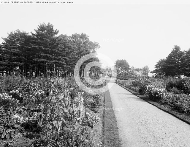 Perennial garden, High Lawn House, Lenox, Mass., between 1900 and 1920. Creator: Unknown.