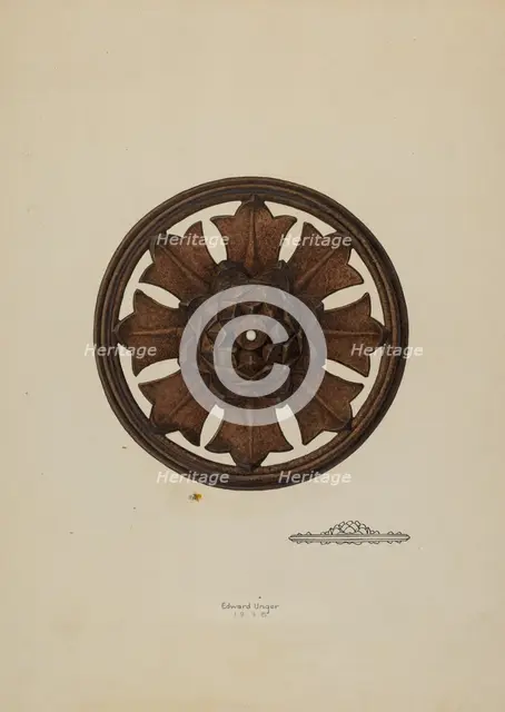 Perforated Rosette, 1938. Creator: Edward Unger.