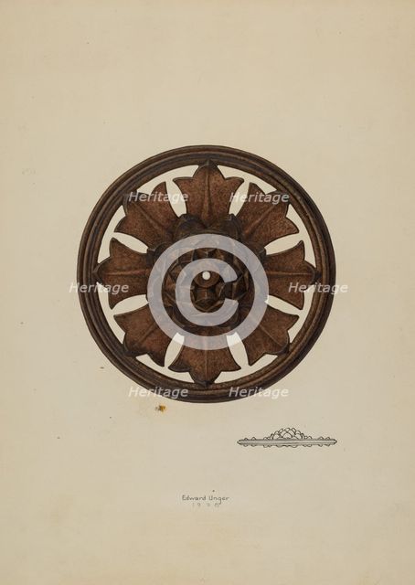 Perforated Rosette, 1938. Creator: Edward Unger.