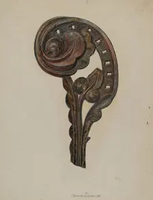 Perforated Scroll, 1938. Creator: Clarence Secor