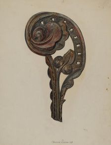 Perforated Scroll, 1938. Creator: Clarence Secor