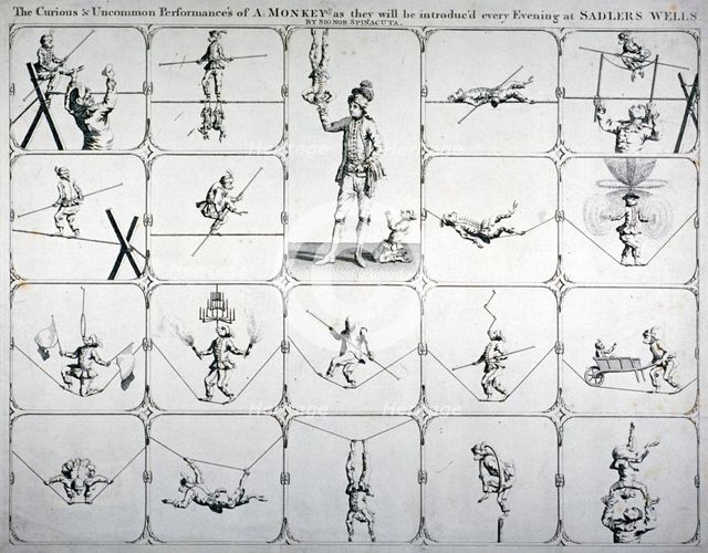Performance at Sadler's Wells Theatre, Finsbury, London, 1750. Artist: Anon