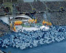 Performance of Fura dels Baus in the opening ceremony of the 1992 Olympic Games in Barcelona