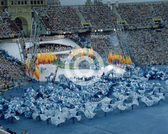 Performance of Fura dels Baus in the opening ceremony of the 1992 Olympic Games in Barcelona.
