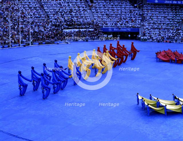 Performance of Fura dels Baus in the spectacle of the opening ceremony of the 1992 Barcelona Olym…