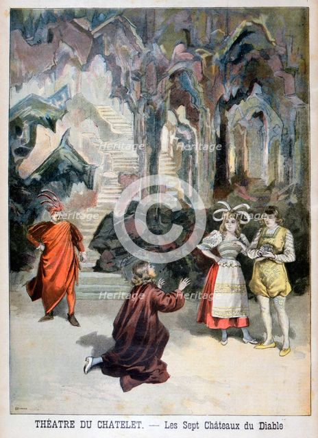 Performance of "Les Sept Chateaux du Diable", Theatre du Chatelet, Paris, 1896. Creator: F Meaulle.