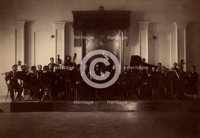 Performance of the First Krasnoyarsk Symphony Orchestra, conductor Sergey Mikhailovich..., 1888. Creator: Unknown.