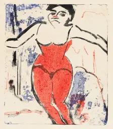 Performer Bowing, 1909. Creator: Ernst Kirchner