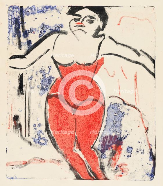 Performer Bowing, 1909. Creator: Ernst Kirchner.