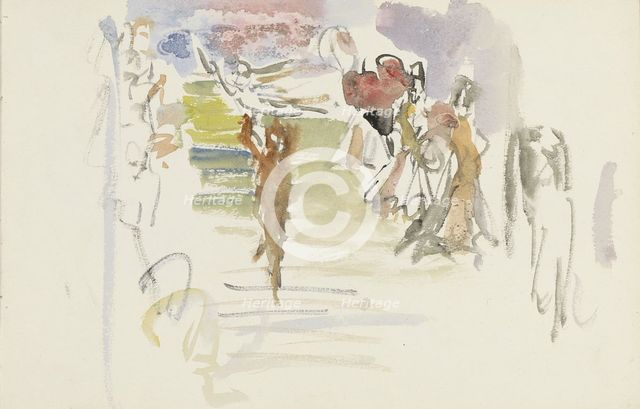 Performers on stage, 1875-1934. Creator: Isaac Lazerus Israels.