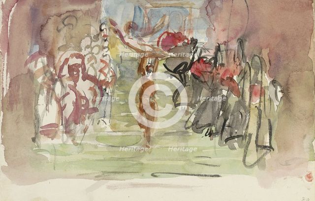 Performers on stage, 1875-1934. Creator: Isaac Lazerus Israels.