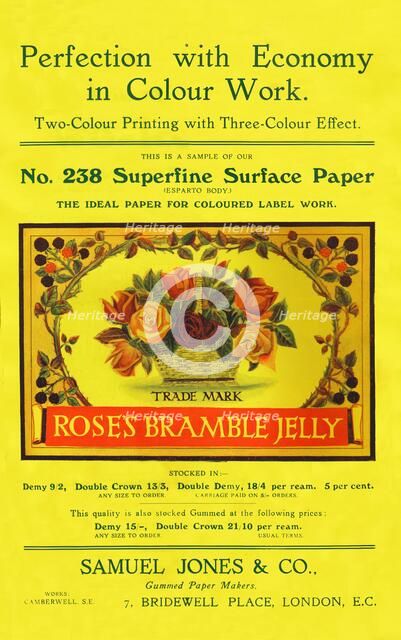 'Perfection with Economy in Colour Work - Samuel Jones & Co., Ltd advertisement', 1909. Creator: Unknown.