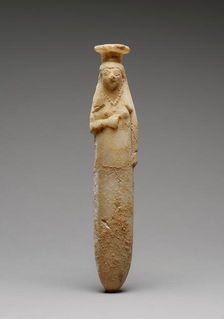 Perfume Bottle in the Form of a Woman, 575-550 BC. Creator: Unknown