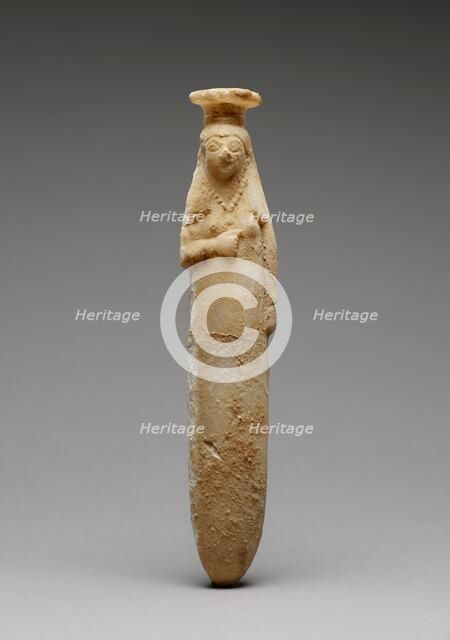 Perfume Bottle in the Form of a Woman, 575-550 BC. Creator: Unknown.