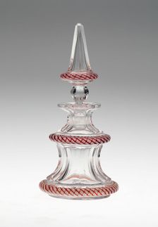 Perfume Bottle with Stopper, Lunéville, Late 19th century. Creator: Baccarat Glasshouse
