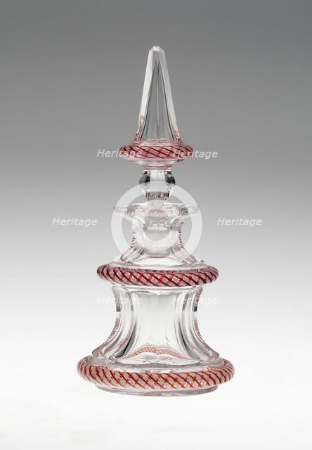 Perfume Bottle with Stopper, Lunéville, Late 19th century. Creator: Baccarat Glasshouse.