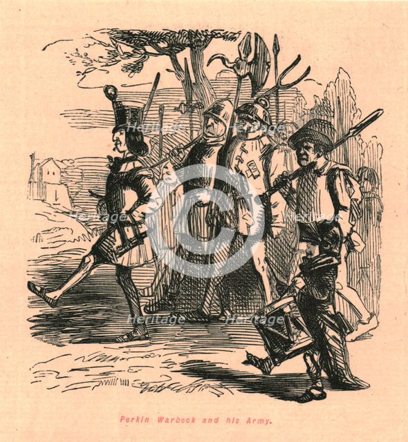 'Perkin Warbeck and his Army', 1897. Creator: John Leech.