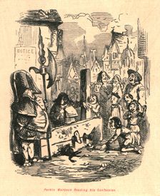 Perkin Warbeck Reading his Confession 1897. Creator: John Leech