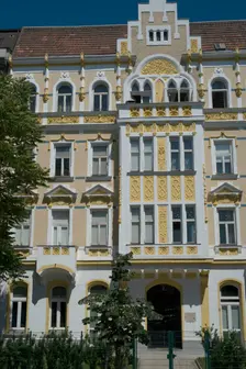 Period building in the city of Vienna, Austria, 2022. Creator: Ethel Davies