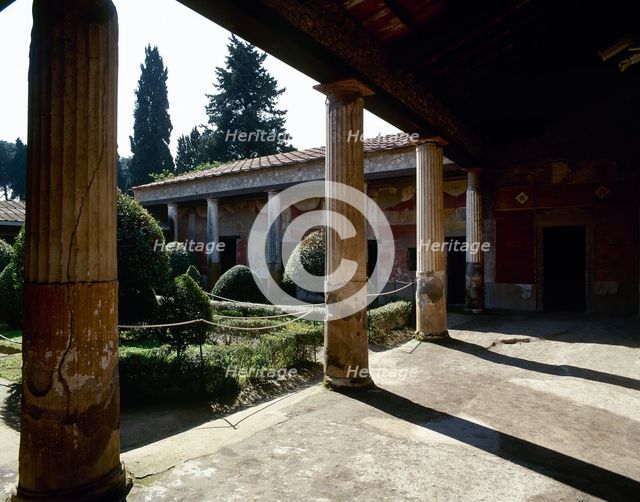 Peristyle of House of Venus, Pompeii, Campania, Italy, 1st century AD (2002). Creator: LTL.