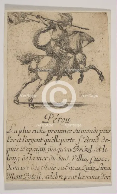 Pérou, 1644. Creator: Stefano della Bella.
