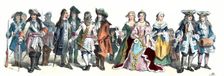 Personages of the time of Louis XIV. German Engraving 1860