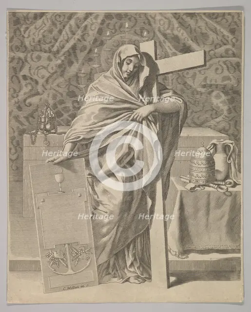 Personification of Faith, 1642. Creator: Claude Mellan.