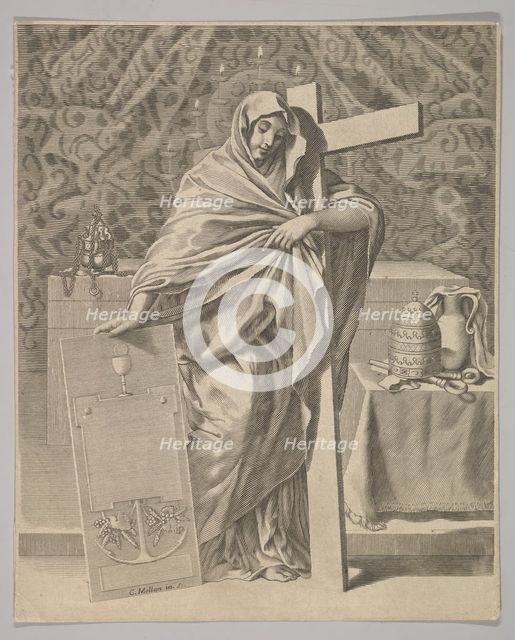 Personification of Faith, 1642. Creator: Claude Mellan.