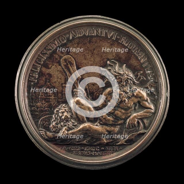 Personification of the River Arno [reverse], 1708. Creator: Antonio Montauti.