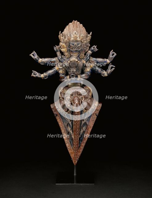 Personified Ritual Dagger (Vajrakila) in Ritual Embrace (Yab-yum), 16th century. Creator: Unknown.