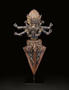 Personified Ritual Dagger (Vajrakila) in Ritual Embrace (Yab-yum), 16th century. Creator: Unknown