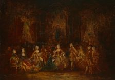 Persons in Louis XV Costumes, c. 1880. Creator: Adolphe Monticelli
