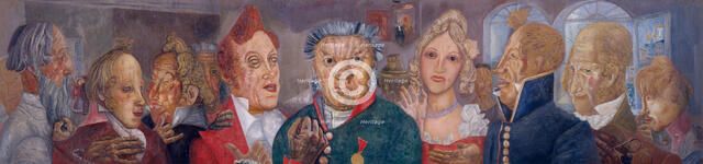 Persons of the comedy The Government Inspector by N. Gogol, 1933-1934. Artist: Grigoriev, Boris Dmitryevich (1886-1939)