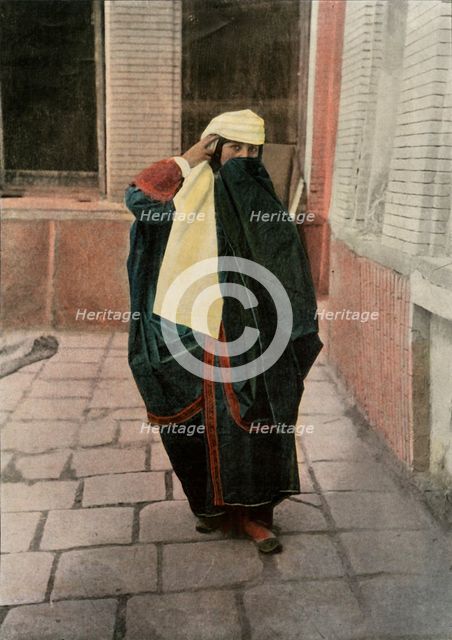 'Persane En Costume De Ville', (Persian in City Dress), 1900. Creator: Unknown.