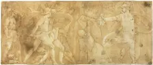 Perseus with the Head of Medusa, Turning Phineus and his Followers to Stone, 1567. Creator: Unknown