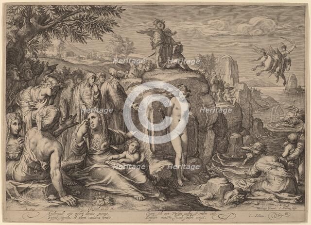 Perseus and Andromeda, 1597. Creator: Jacob Matham.