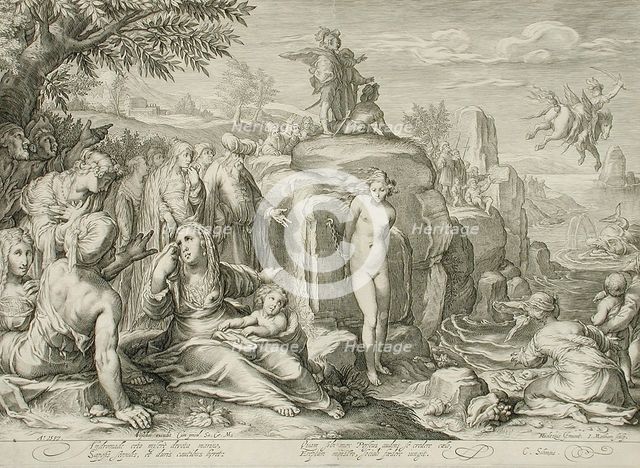 Perseus and Andromeda, 1597. Creator: Jacob Matham.