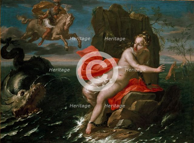 Perseus and Andromeda, 17th-18th century. Artist: Giacomo Bolognini.