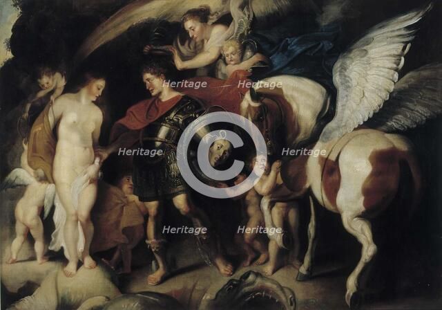 Perseus and Andromeda, copy after Peter Paul Rubens, 1800-1899. Creator: Unknown.