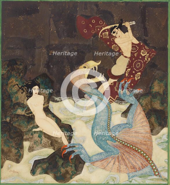 Perseus and Andromeda. Creator: Dulac, Edmund (1882-1953).