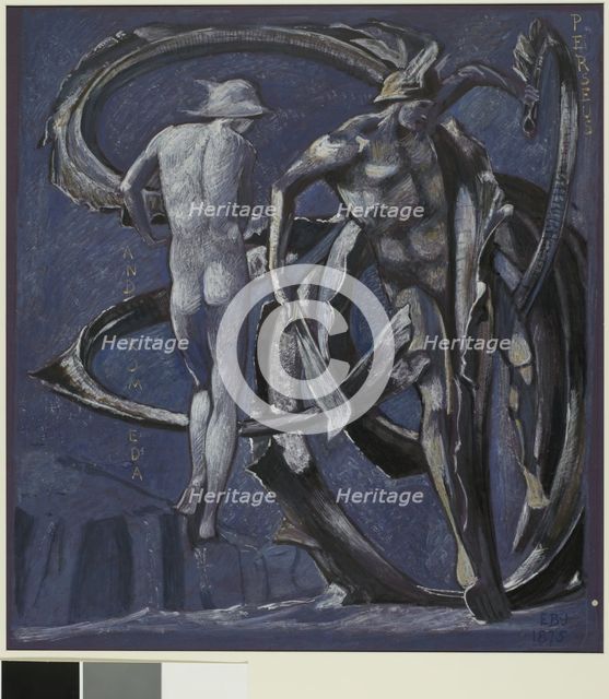 Perseus and Andromeda, study for The Doom Fulfilled, 1875. Creator: Sir Edward Coley Burne-Jones.