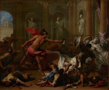 Perseus Confronting Phineus with the Head of Medusa, about 1705-1710. Creator: Sebastiano Ricci
